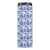 Blue Evil Eye Viel Glück & Protection Symbol Thermosbecher (Rückseite)