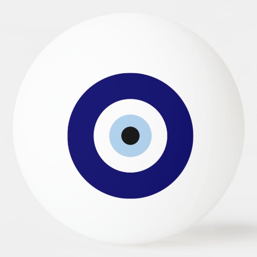 Blue Evil Eye Viel Glück & Protection Symbol Tischtennisball (Vorderseite)