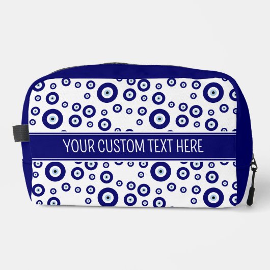 Blue Evil Eye Viel Glück & Protection Symbol Waschbeutel (Vorderseite)