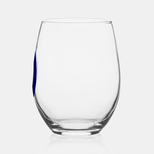 Blue Evil Eye Viel Glück & Protection Symbol Weinglas Ohne Stiel (Links)