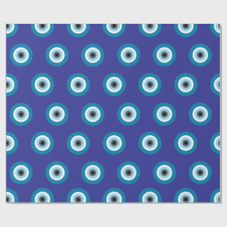 Blue Evil Eye Wrapping Paper Geschenkpapier