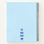 Blue Evil Eyes Energy Meditation Hamsa Mystical Notizblock (Rückseite)