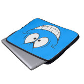 Blue Evil Genius Villain Face Laptop Sleeve (Vorne Knopf)