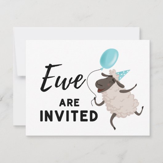 Blue Ewe sind eingeladen Jeden Anlaß Sie sind eing Einladung (Vorderseite)
