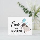 Blue Ewe sind eingeladen Jeden Anlaß Sie sind eing Einladung (Stehend Vorderseite)