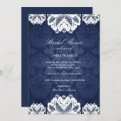 Blue Exotic Blume | Brautdusche Einladung (Vorne/Hinten)