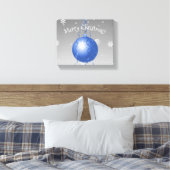 Blue Extravagant Christmas Ornament Canvas Print Leinwanddruck (Insitu (Schlafzimmer))