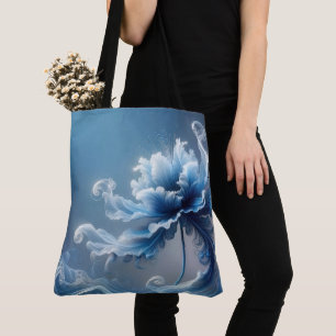 Blue Extravagant Fantasy Blume Tasche