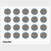 Blue Extravagant Lattice Danke Stickers (Blatt)