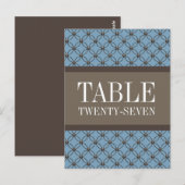Blue Extravagant Lattice Tischnummer Postcard (Vorne/Hinten)