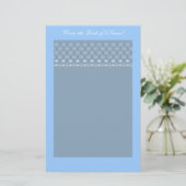 Blue Extravagant Stationery Briefpapier (Stehend Vorderseite)