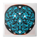 Blue extravagant World Art Fliese (Vorderseite)