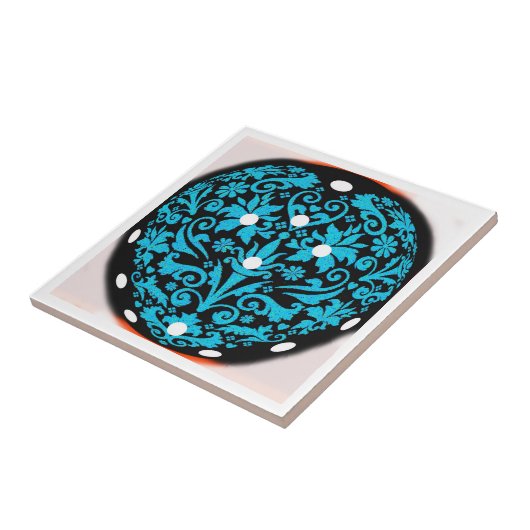 Blue extravagant World Art Fliese (Seite)