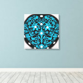 Blue extravagant World Art Leinwanddruck (Insitu (Holzboden))