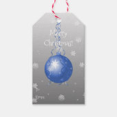Blue Extravagante Weihnachtsfeier Geschenkanhänger (Vorderseite)