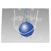 Blue Extravagante Weihnachtsgeschenktasche Große Geschenktüte (Vorderseite)