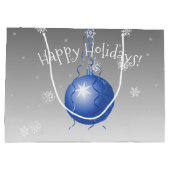 Blue Extravagante Weihnachtsgeschenktasche Große Geschenktüte (Rückseite)