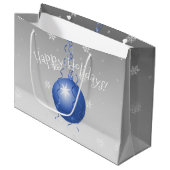 Blue Extravagante Weihnachtsgeschenktasche Große Geschenktüte (Vorderseite Schrägansicht)