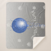 Blue Extravagante Weihnachtsschmuck Sherpa Blanket Sherpadecke (Vorderseite)