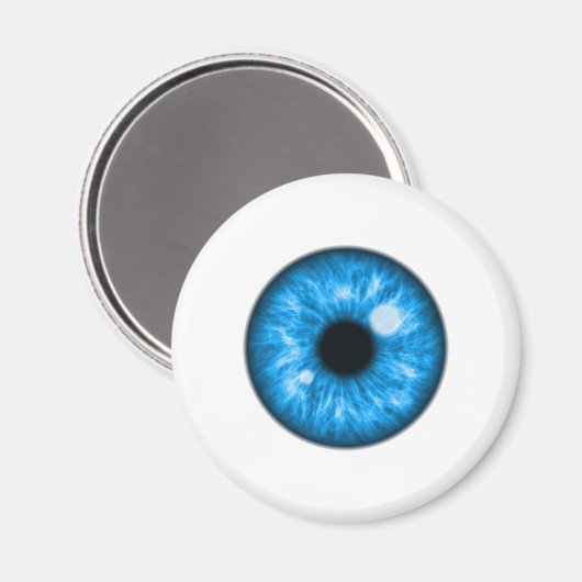 Blue Eye Ball Funny Magnet (Vorderseite/Rückseite)
