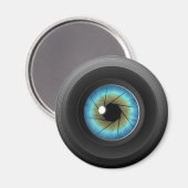Blue Eye Camera Lens Custom Kühlschrankmagnet (Vorderseite/Rückseite)