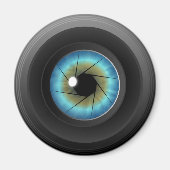 Blue Eye Camera Lens Custom Kühlschrankmagnet (Vorne)