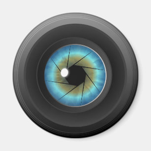 Blue Eye Camera Lens Custom Kühlschrankmagnet