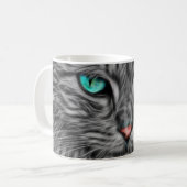 Blue Eye Cat Pet Tasse Kaffee Tasse Cup (Vorderseite Links)
