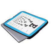 Blue Eye Chart Notebook Sleeve (Vorne Knopf)