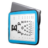 Blue Eye Chart Notebook Sleeve (Vorderseite Links)