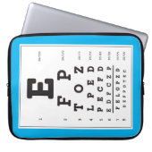 Blue Eye Chart Notebook Sleeve (Vorderseite)