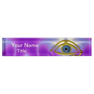 BLUE EYE Doctor, Ophthalmic, Oculist Symbol, Purpl Namensplakette