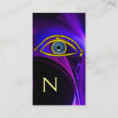 BLUE EYE Doctor, Ophthalmic, Oculist Symbol, Purpl Visitenkarte (Rückseite)