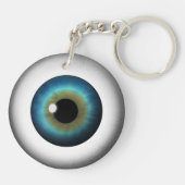 Blue Eye Eyeball Rund zwei seitliche Acrylic Schlü Schlüsselanhänger (Rückseite)