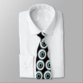 Blue Eye Eyeballs Cool Custom NeckTies Black Krawa Krawatte (Gebunden)