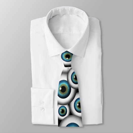 Blue Eye Eyeballs Cool Custom NeckTies Krawatte (Gebunden)