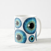 Blue Eye Iris Cool Eyeball Custom Tasse (VorderseiteRechts)
