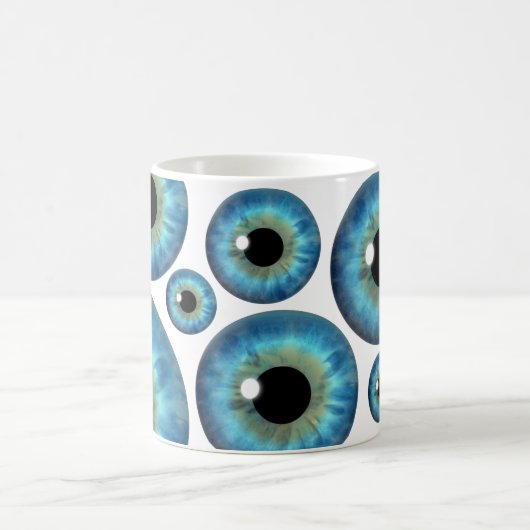 Blue Eye Iris Cool Eyeball Custom Tasse (Mittel)