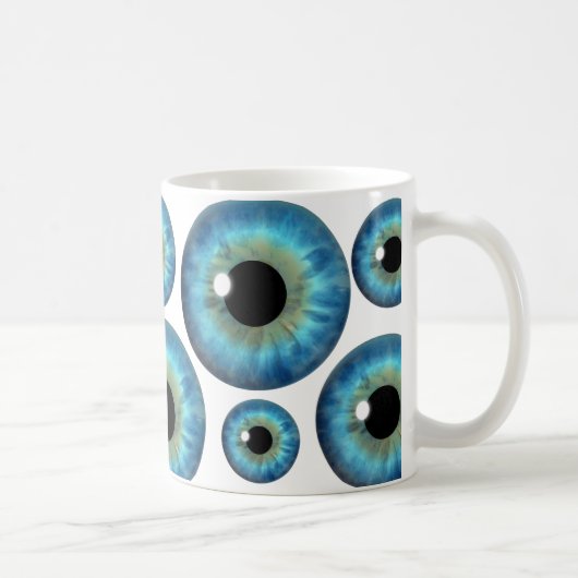 Blue Eye Iris Cool Eyeball Custom Tasse (Rechts)