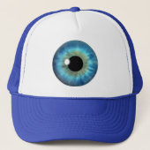 Blue Eye Iris Cool Eyeball Fun Custom Hats Truckerkappe (Vorderseite)