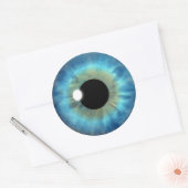 Blue Eye Iris Coole Eyeball Custom Round Stickers (Umschlag)