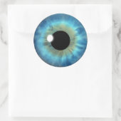 Blue Eye Iris Coole Eyeball Custom Round Stickers (Tasche)
