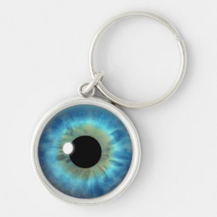 Blue Eye Iris Eyeball Cool Custom Round Schlüssel Schlüsselanhänger