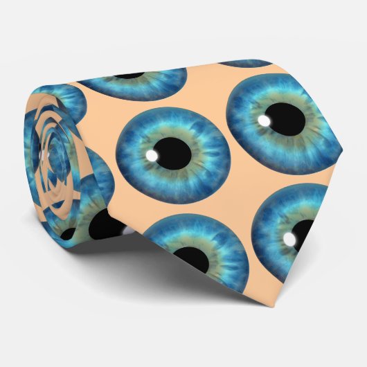 Blue Eye Iris Eyeball Coole Custom Neck Tie Krawatte (Gerollt)