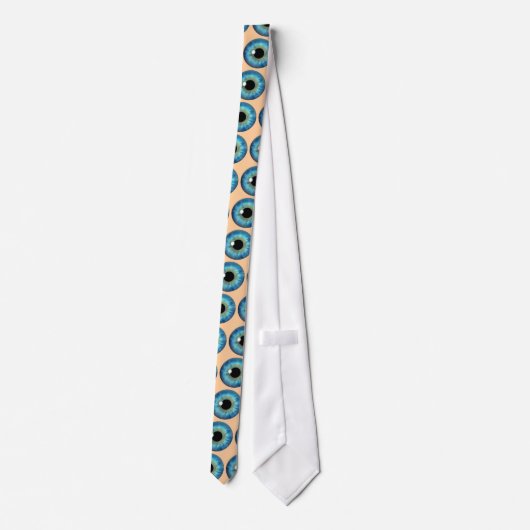 Blue Eye Iris Eyeball Coole Custom Neck Tie Krawatte (Rückseite)