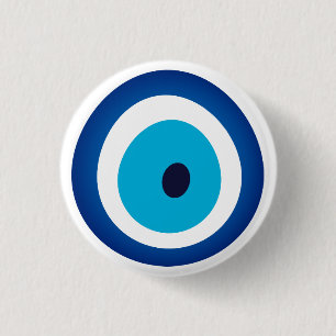 Blue Eye Lucky Charm Button