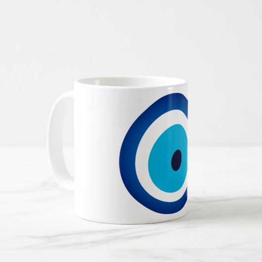 Blue Eye Lucky Charm Kaffeetasse (Vorderseite Links)
