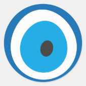 Blue Eye Lucky Charm Runder Aufkleber (Vorderseite)
