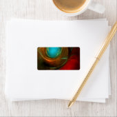 Blue Eye Moderne Abstrakte Kunst Cooles Muster #16 Adressaufkleber (Insitu)