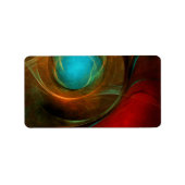 Blue Eye Moderne Abstrakte Kunst Cooles Muster #16 Adressaufkleber (Vorne)